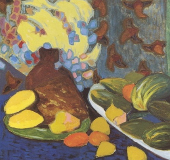 Image - Oleksander Bohomazov: Still Life with Vegetables and Fruits (1900s).